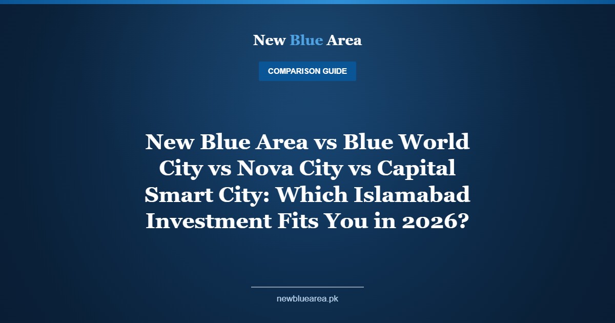 New Blue Area vs Blue World City vs Nova City vs Capital Smart City: Which Islamabad Investment Fits You in 2026? - New Blue Area Islamabad