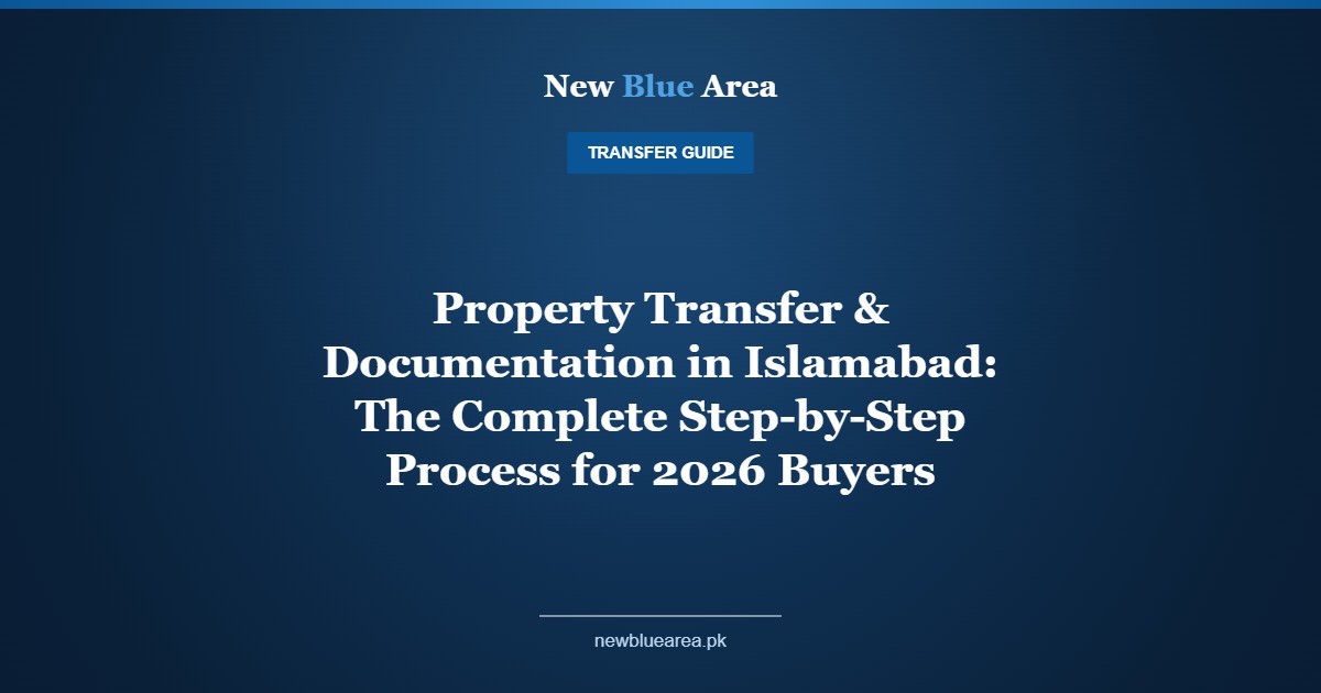 Property Transfer & Documentation in Islamabad: The Complete Step-by-Step Process for 2026 Buyers - New Blue Area Islamabad